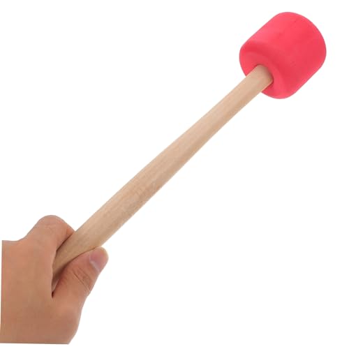 Baquetas para bombo Totority con agarre antideslizante y diseño rojo, fabricadas en madera y espuma, de 12.99 x 1.97 x 1.97 pulgadas miniatura 4