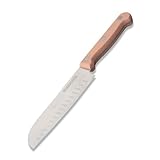 Fackelmann Santokumesser – 23 cm, 13 cm Klinge aus Edelstahl für präzise Schnitte, ergonomischer Griff in hellem Pfirsich, Reinigung per Hand