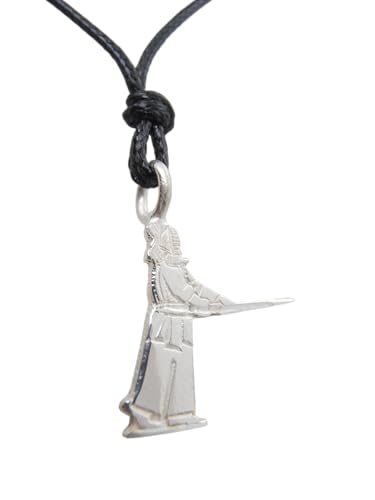 Cozzi Gioielli Kendò : Pendentif en Argent 925 - Pendentif avec Ras-du-Cou en Corde - Kendōka - Kendō Kenshi Kendo Shinai
