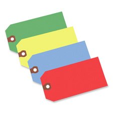 Consumer Products Shipping Tag- No 5- Plain- 4-.75in.x2-.38in.- Blue