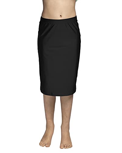 Girls Modest Tznius Pencil Skirt for Swim, Beach, Midi Lenght UPF 50+ Sun Protection3