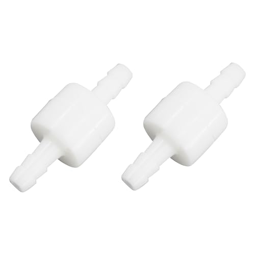 PDETVEO 2PCS 0.25 Inch Plastic Check Valve, Non Return Ozone Resistance, Plastic One Way Barb Hose Inline Non Return for Water Fuel Oil Air Gas