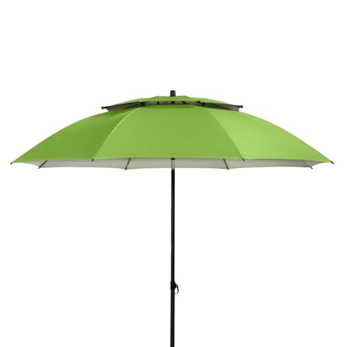 Doppler derby Windprofi 200cm parasol en verde manzana I sombrilla para playa o balcón I con válvula de viento I regulable en altura I con protección UV I plegable I sombrilla de playa