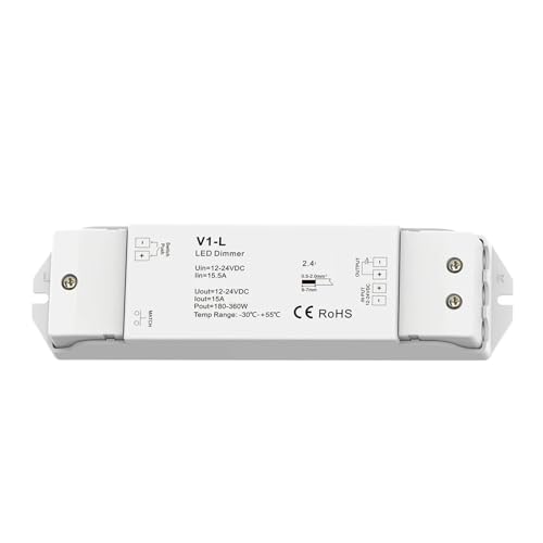 Variateur continu LED V1-L gradation fluide 12V 24V pour ruban monochrome