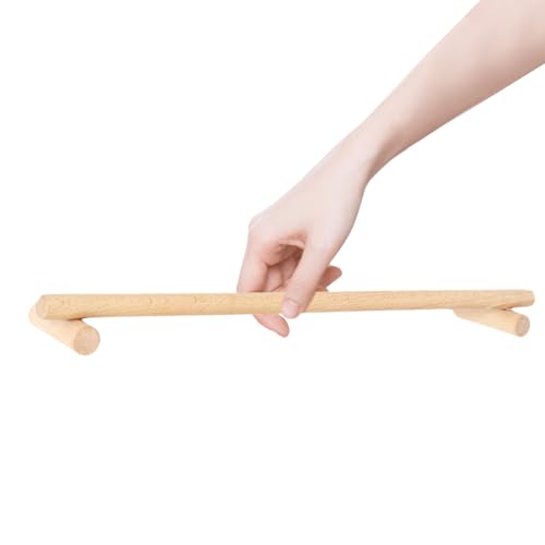 Porte-serviettes en bois de 45 cm Hohopeti support mural sans perçage - 2