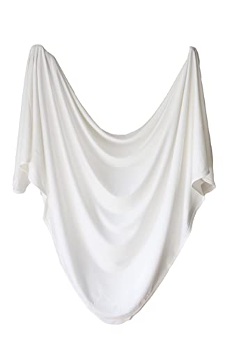 Image of Marlowe & Co Premium Knit Viscose from Bamboo Swaddle Blanket, 47in x 47in (Cloud White)
