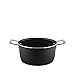 Alessi Pots&Pans Casseruola al, Alluminio con Rivestimento Antiaderente, Inossidabile 18/10, Fondo in Acciaio Magnetico Adatto Anche alla Cottura a Induzione, Nero, 20 cm