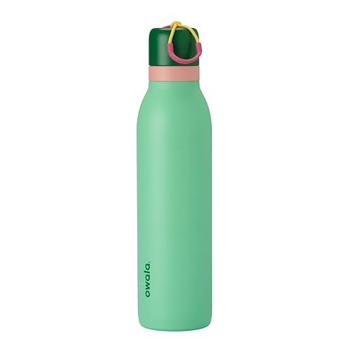 Owala FreeSip Twist Insulated Stainless Steel Water Bottle with Straw for Sports and Travel, BPA-Free, 24-oz, Scream Green