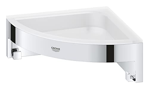 GROHE Start Cube Corner Shower Basket, Bathroom Wall Mounted Corner Shelf (Metal and Plastic, Including Screws and Dowels) - Image 2