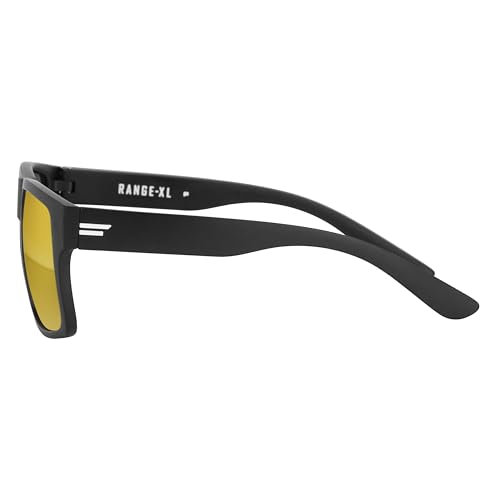 Image of TOROE Eyewear Matte Black RANGE XL Frame Sunglasses Light Weight TR90 Frame, Polarized Polycarbonate Lens