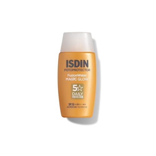 ISDIN Fusion Water MAGIC Glow SPF 50 50ML- Protector solar facial con efecto Glow