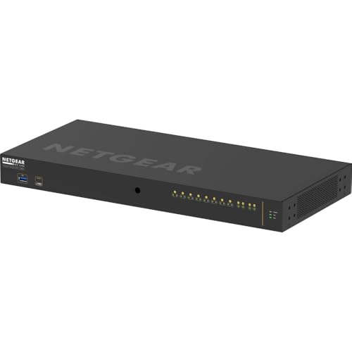 Image of NETGEAR AV Line M4250 12 Port Switch GSM4212PX-100NAS | L3 Managed | 10x1G PoE+ @240W | 2x10G SFP+ | AV GUI | Automatic Configuration | Rack-Mountable | Cloud Care's 3 Year Warranty Included