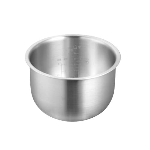 Olla arrocera de acero inoxidable 316 de 5 L compatible con Zojirushi referencia B357, inserto de acero inoxidable de pared gruesa sin recubrimiento con soporte de base duradero