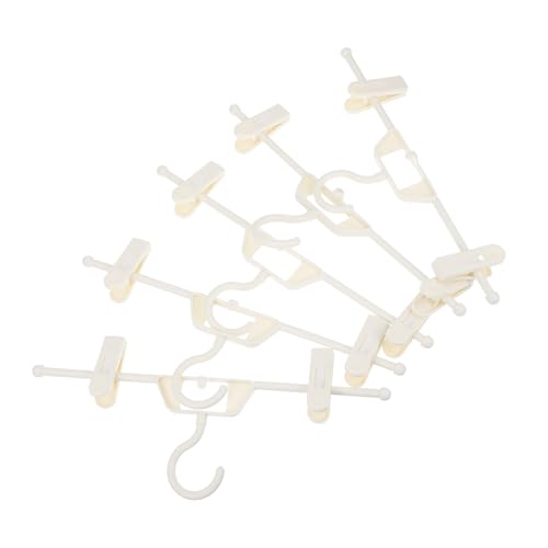 MUCKLILY 5 Pack of Plastic Pants Clip Hangers Anti-Slip Clamp for Jeans Pants Skirts Compact Drying Rack