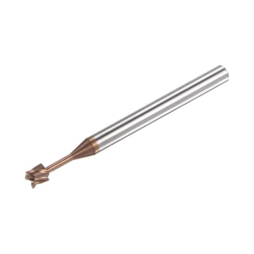 Image of HARFINGTON T Slot End Mill Milling Cutter 4mm Cutting Depth 4mm Shank Solid Carbide Titanium Coated 4 Flutes for Stainless Steel Alloy