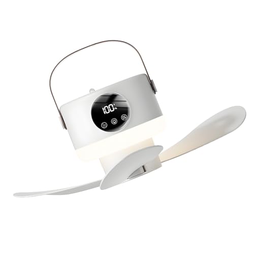 Ventilador de techo con control remoto y luz LED de 3 modos para camping y dormitorio 2