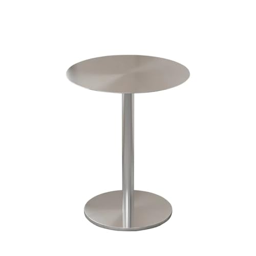 Table de restaurant commerciale en acier inoxydable Table de bistrot ronde (60 x 75 cm)