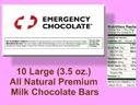 Bloomsberry Emergency Milk Chocolate Bar (Pack of 10)