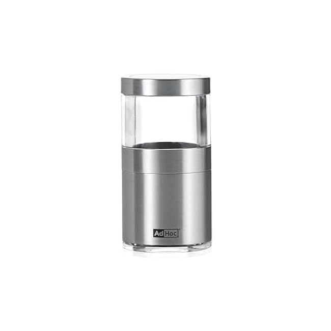 AdHoc Voyage Spice Mill - Stainless Steel Spice & Herbs Gadget - Easy Clean Herb & Spice Mill - Unique & Refillable Mill for Seasoning - Aroma-Tight Gadget for Spices