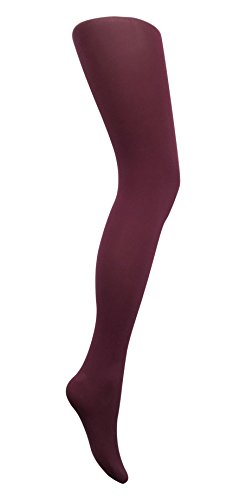 MYSASI London, collant opachi da donna, 100 denari, vino, L