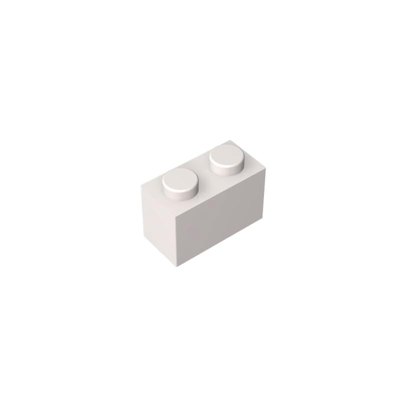3065 bricks Brick 1x2 Without Bottom Tube 50 Pieces GDS-1545 Compatible with Lego Building Blocks Color:White โ image 1