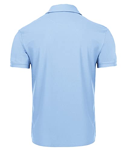 Zity Mens Polo Shirt Short Sleeve Sports Golf Tennis T-Shirt 012-Moonblue 2Xl #TOP3