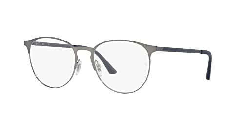 Ray-Ban Unisex RX6375 Round Prescription Eyewear Frames, Matte Gunmetal On Gunmetal/Demo Lens, 51 mm - image 2
