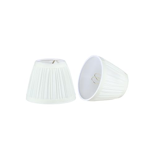Aspen Creative 51511-2, Hardback Empire Transitional Clip-On Chandelier Lamp Shade, Mushroom...