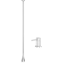 Ceiling Mounted Bathroom Faucet, Free Standing Bathtub Faucet, Brass Water Drop Hanging Faucets,Hot and Cold Bathtub Wall Mounted Faucets for Vanity HotelCountertop Switch, Silver
