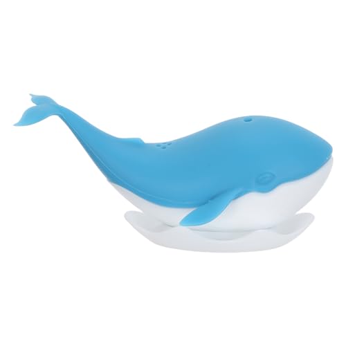 SHOWERORO Infusore Filtro per Tè per Tè a Forma di Balena in Silicone Blu Riutilizzabile e Facile da Pulire, per Casa e Ufficio