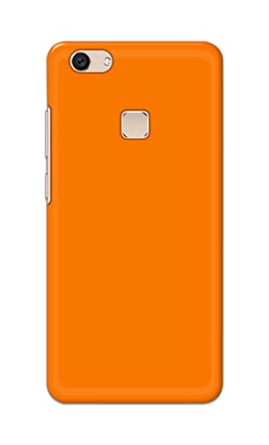 Image of Plain Orange Hard Back Case Cover for Vivo V7 Plus /Vivo Y79 / Vivo Z10 (5.99 inch) Back Cover -(J5) VNS2229