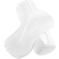 2 Stück Nackenkissenbezüge 15x60cm - Mit Reißverschluss Für Memory-Schaum Kissen