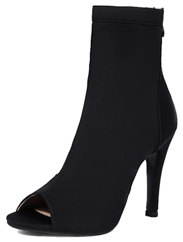 Bottines de fête pour femme Z006 stiletto à fermeture éclair pour danse de salon