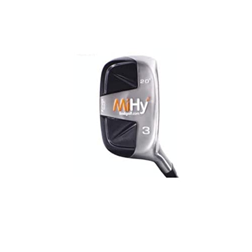 Lind Golf MiHy Square Black Left Hand Hybrid Rescue Wood, Graphite Shaft, Regular Flex, 4