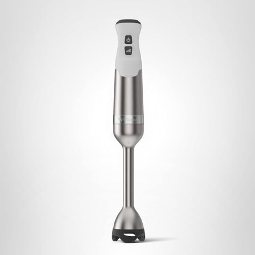 Vitamix 5-Speed Immersion Blender, Professional-Grade Hand Blender with 625-Watt Motor and Stainless-Steel Blade, Stainless Steel/White