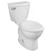 American Standard Cadet 3 Round Front Flowise Two-Piece High Efficiency Toilet with 12-Inch Rough-In, White White