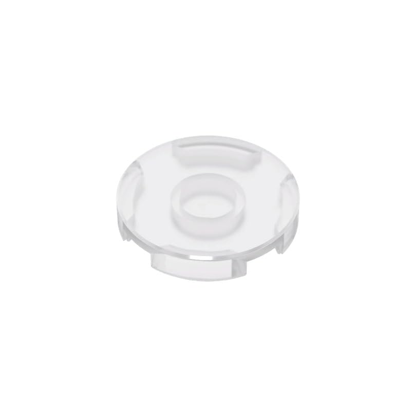Gobricks 14769 Circular Plate Tile Round 2x2 with Bottom Stud Holder 50 Pieces GDS-611 Compatible with Lego Building Blocks Color:Trans-Clear — image 1