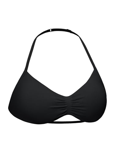 VOYJOY Impact Strappy Sports Bra Adjustable Padded Workout Gym Yoga Bra Crop Top for Women
