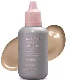 Base Líquida & Corretivo Reboco HD Cor 13 Intense 24g, Boticario, Cobertura Alta, Tom Claro, Fundo de Cor Neutro