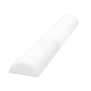 Cando – 30-2340 CanDo Full-Skin PE Foam Roller For Muscle Restoration, Massage Therapy, Sport Recovery, And Physical Therapy. White, 6″ x 36″, Half-Round