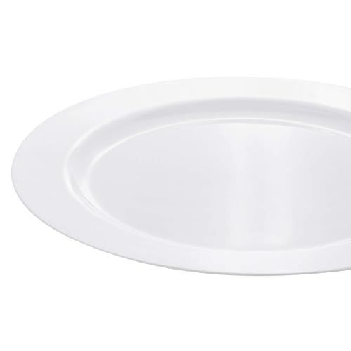 GRÄWE Kunststoffteller-Set in Porzellan-Optik, Ø 26 cm, spülmaschinengeeignet, 25er Pack leichte Teller, leichtes Geschirr, 25 Stück - Weiß - wiederverwendbar