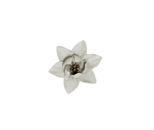 Image of Ceramic Flower Wall Art Decor, Artificial Flower Wall Sculpture,Handmade Ceramic Flowers for Home,Hallway,Living Room, Kitchen,Bathroom (Spotted Color,Magnolia, 2.76 inch)