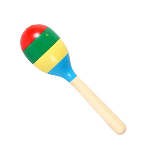 1 Piece Hardwood Maracas Wood Rattles Percussion Instruments Wooden Shaker Wood Maracas for Percussion Enthusiasts Wood Maracas