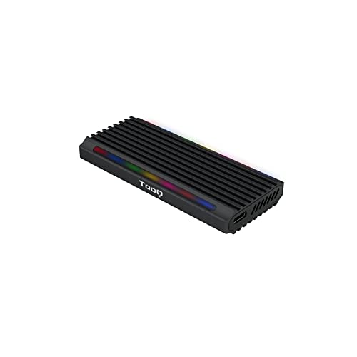 Case para SSD M.2 NGFF/NVMe USB-C RGB negro miniatura 1