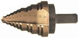 Norseman 45441 Step Drill Bit 9/16" - 1" B78-AG 1/4" - 1" / 8 Hole Sizes / 3/8" Shank / Made in USA