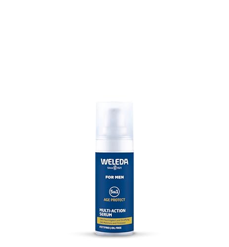Weleda – FOR MEN Sérum Multi-Acción 5 en 1, Hidratación Facial, Intensiva y Antiedad, Reduce Arrugas y Mejora la Firmeza, Ligera, Sin Aceite, Rápida Absorción, Apto para Todo Tipo de Pieles - 30 ml