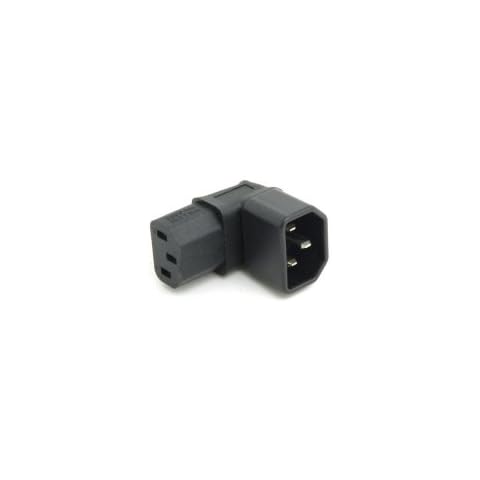 CHENYANG IEC Male C14 to Down Right Angled 90 Degrdd IEC Female C13 Power Extension Adapter Cover