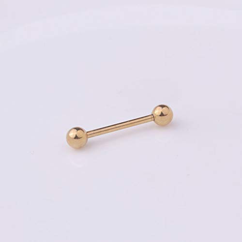 Tendycoco piercing corporal de aço inoxidável para mamilo, língua reta, 10 peças
