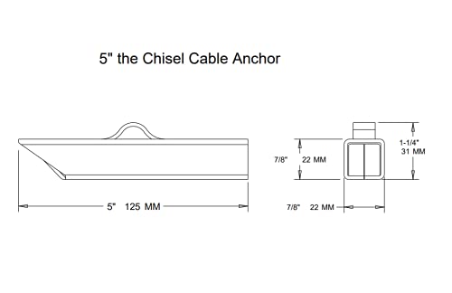 The Chisel Earth Anchors - 5" Steel Anchor With 40" Cable - 6 Pcs And Drive Rod (36" Long) - Ideal For Securing Shed, Fence, Green House, Swing Set And More #TOP3