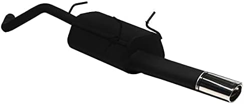 Silenciador de escape deportivo, acero negro, punta ovalada, 4.724 x 3.150 in, compatible con Renault Megane Classic Sedan 1.8i 16V 85kW 115HP 1995
